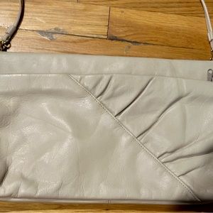 Women’s Bags / Jennifer Moore / Beige Clutch Purse w/ Strap / Inside Pocket